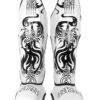 Handmade in Thailand, White Black Shinguard, SKS, Microfiber, Sak-Yant